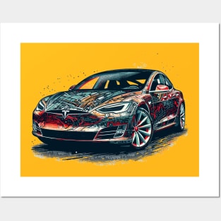 Tesla Model S Posters and Art